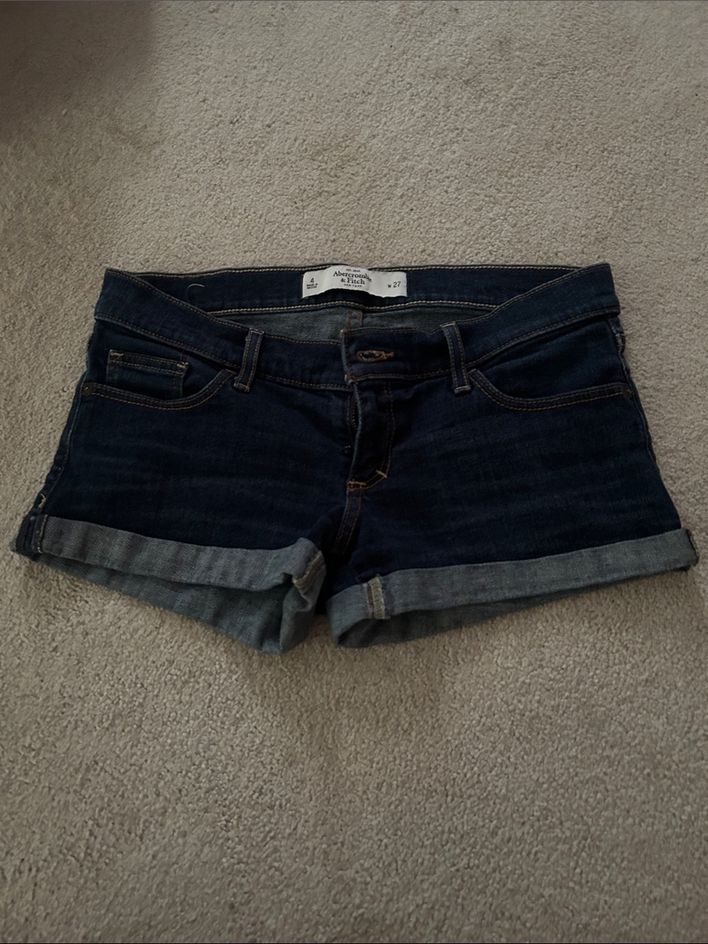 Cutest Abercrombie & Fitch Blue Denim Jean Low rise Shorts